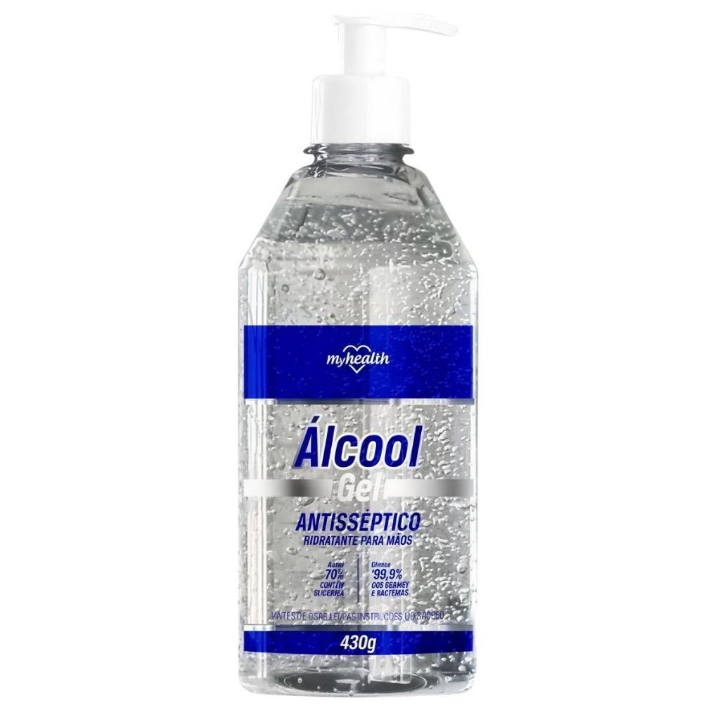 Álcool Gel 430g Antisséptico Elimina 99,9% dos Germes e Bactérias