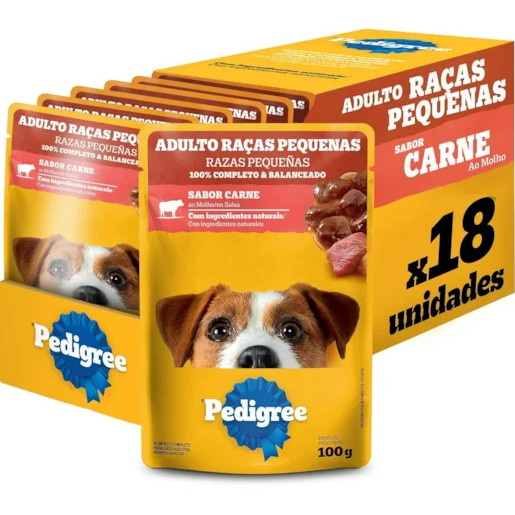 Pedigree Sachê 100g Carne  Leve 18 un 