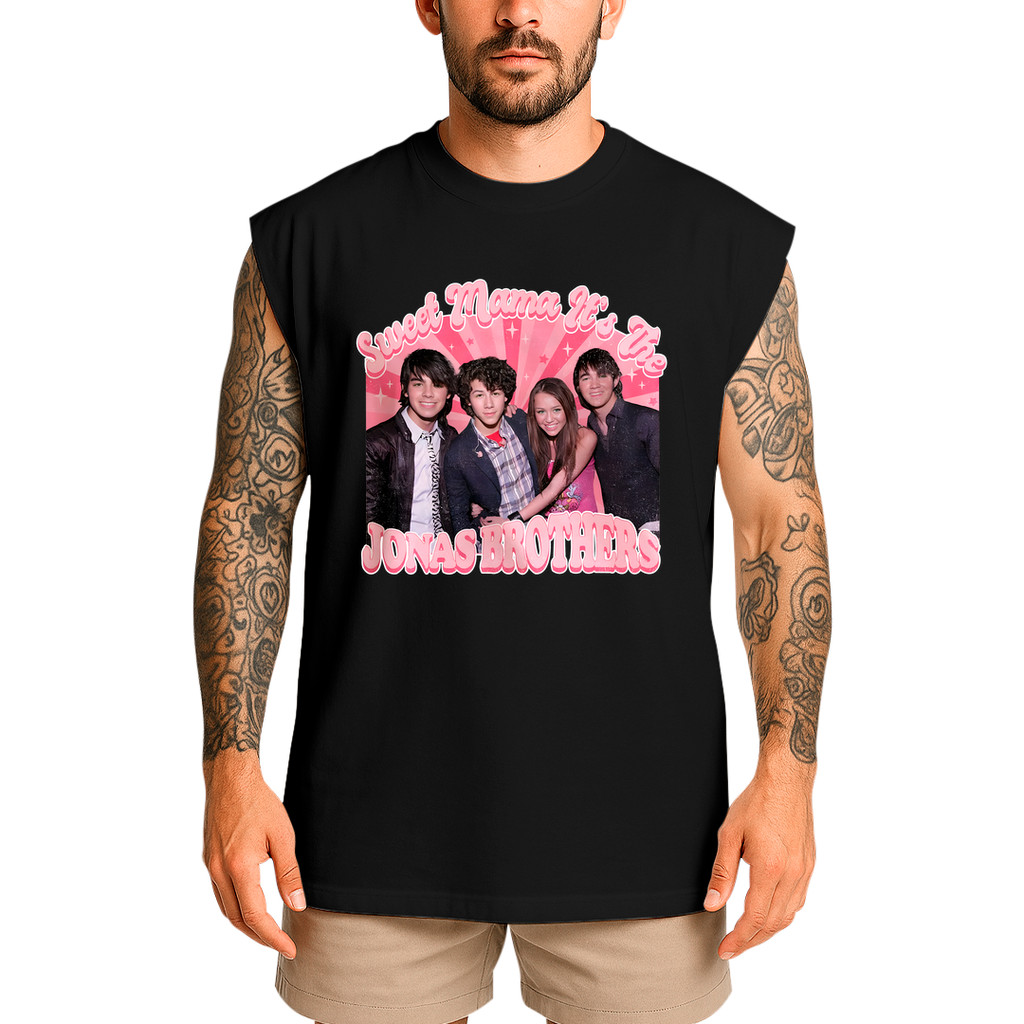 Regata Oversized Machão Jonas Brothers Sweet Mama It´s the Jonas Brothers Hanna Montana Integrantes