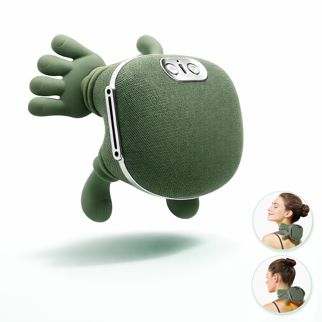 Massegeador de Pescoço 8 Pontos Aquecimento Relaxamento Tensão Ombro Mãos Massagem Alívio em Oferta na Shopee