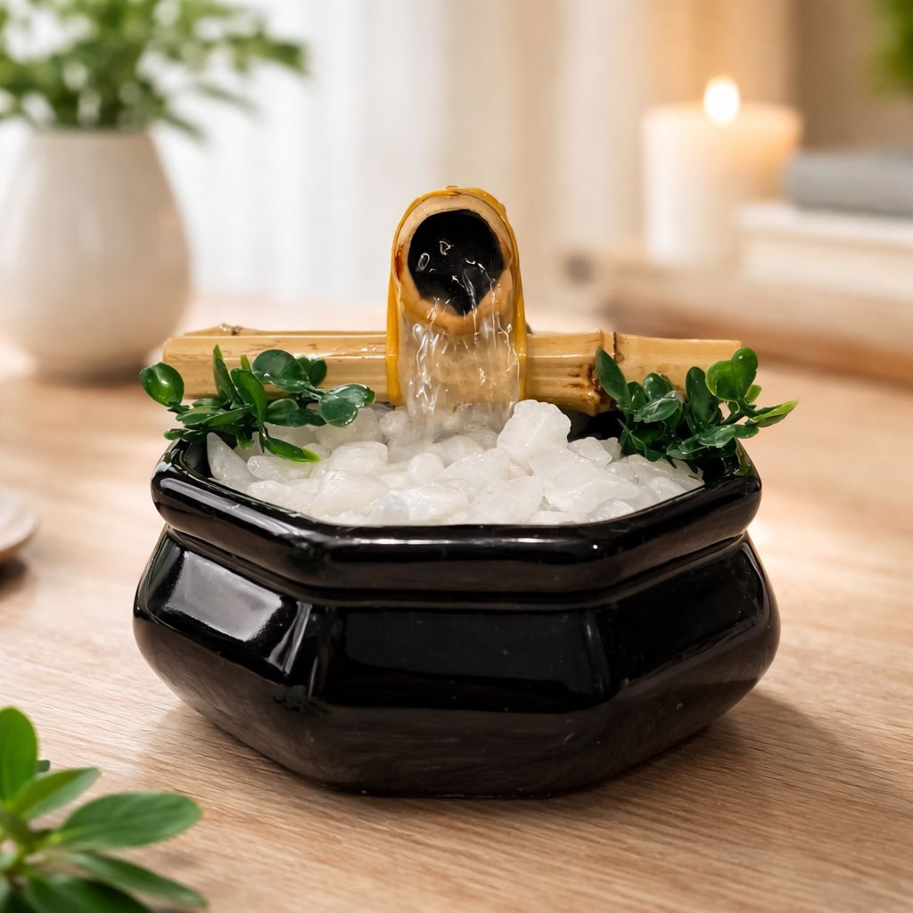 Imagem Fonte de Água Feng Shui Baguá Zen Relaxante Decorativa