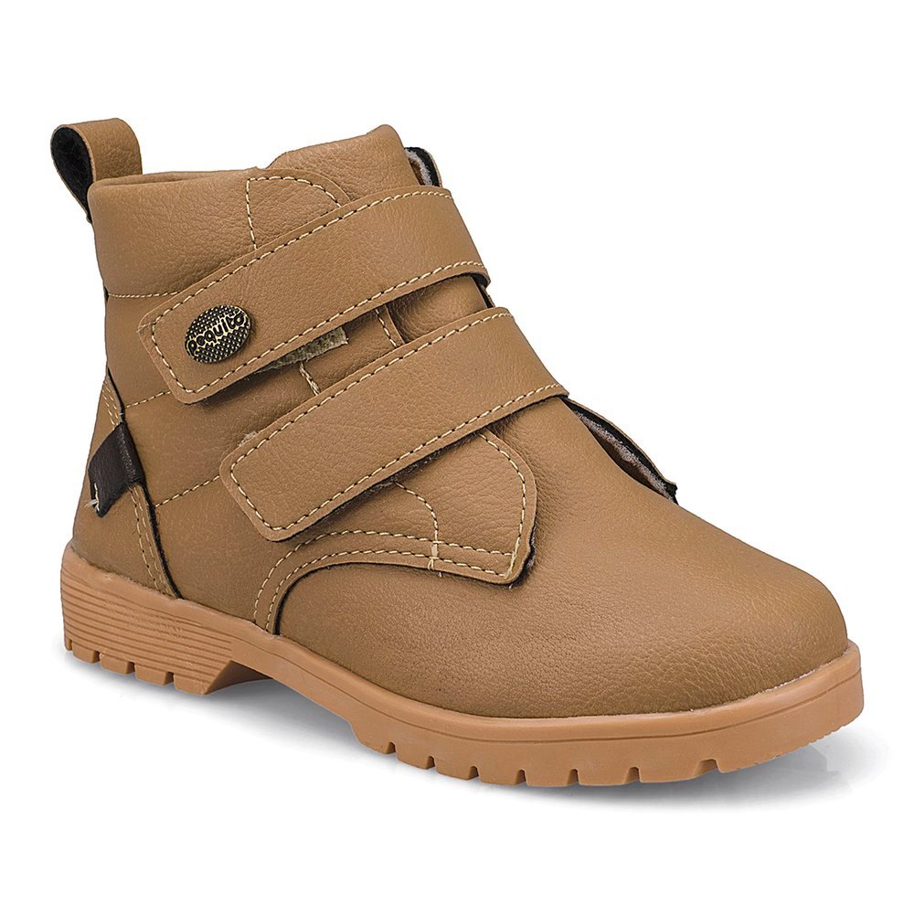 Bota Infantil Masculina Calce-Fácil Fecho Duplo 7239 Pequito em Oferta na Shopee