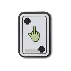Jibbitz™ Carta Dedo Médio Espadas Único