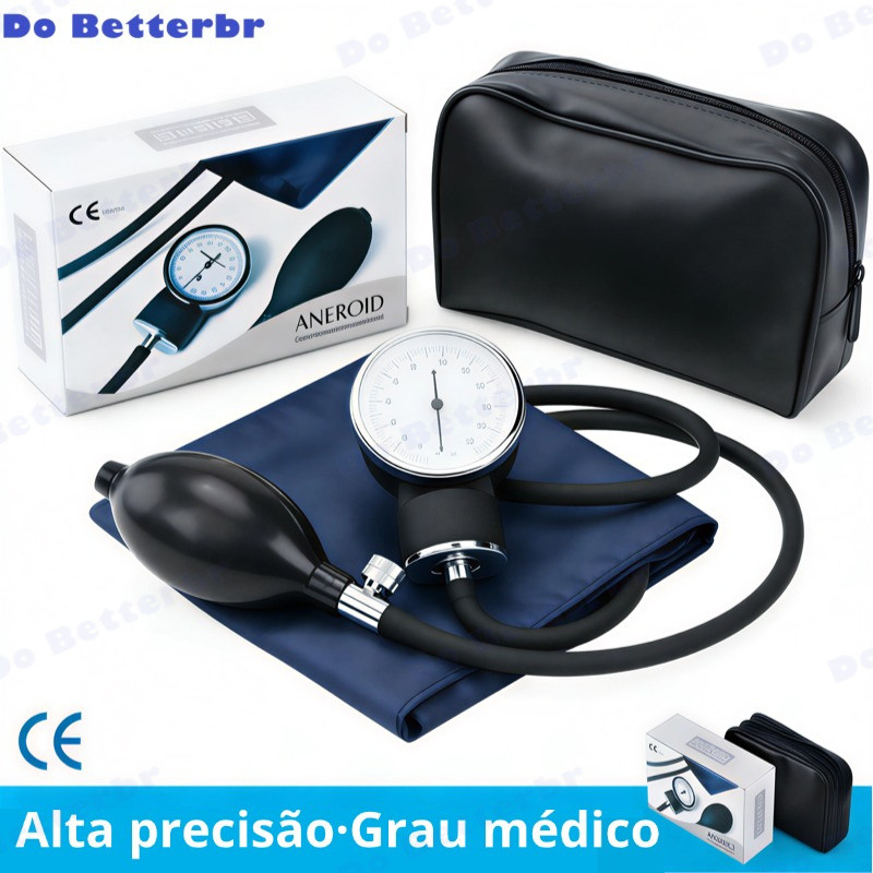 Esfigmomanômetro Premium Aparelho De Pressão Manual Com Estojo | Uso Doméstico e Profissional