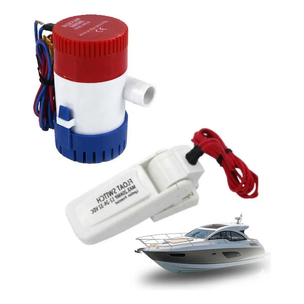 Bomba De Porão Automática Com Sensor 1100 12v Para Barco Lancha 12v em Oferta na Shopee