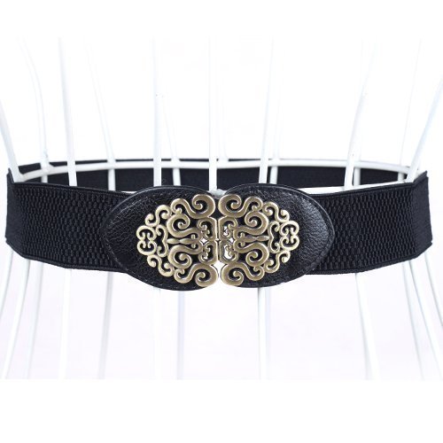 Versão coreana Retro elástico elástico cinto feminino vestido decorativo senhoras moda pequena cintura espartilho saia c
