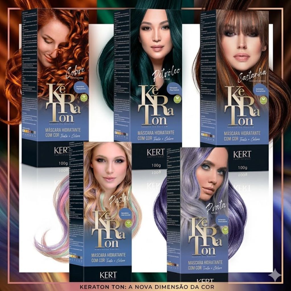 Keraton Banho de Brilho Tonalizante Kert 100g – Cor Intensa + Brilho Imediato em Oferta na Shopee