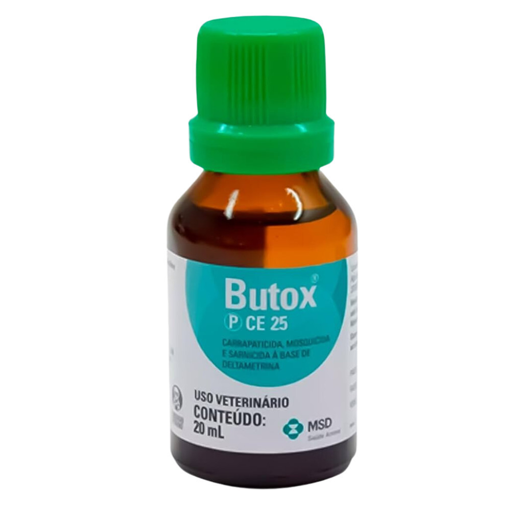 Butox 20mL Carrapaticida Mosquicida e Sarnicida para Bovinos e Equinos  - MSD Saude Animal