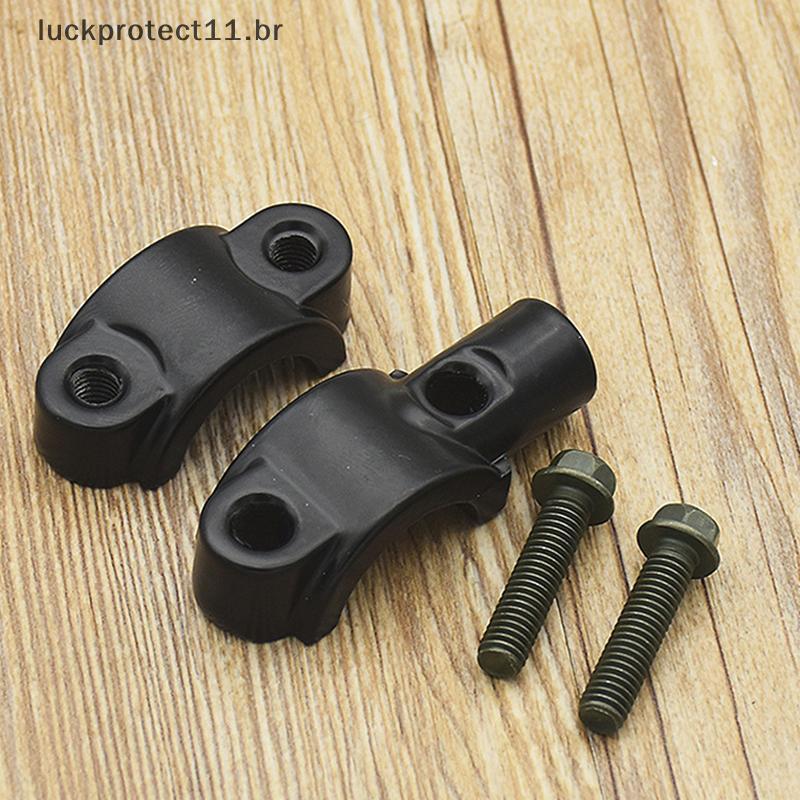 LTBR 2 Pçs 22mm Guiador 10mm 8mm Rosca Universal Motocicleta Espelho Montagem Braçadeira Retrovisor Titular Adaptador Ba