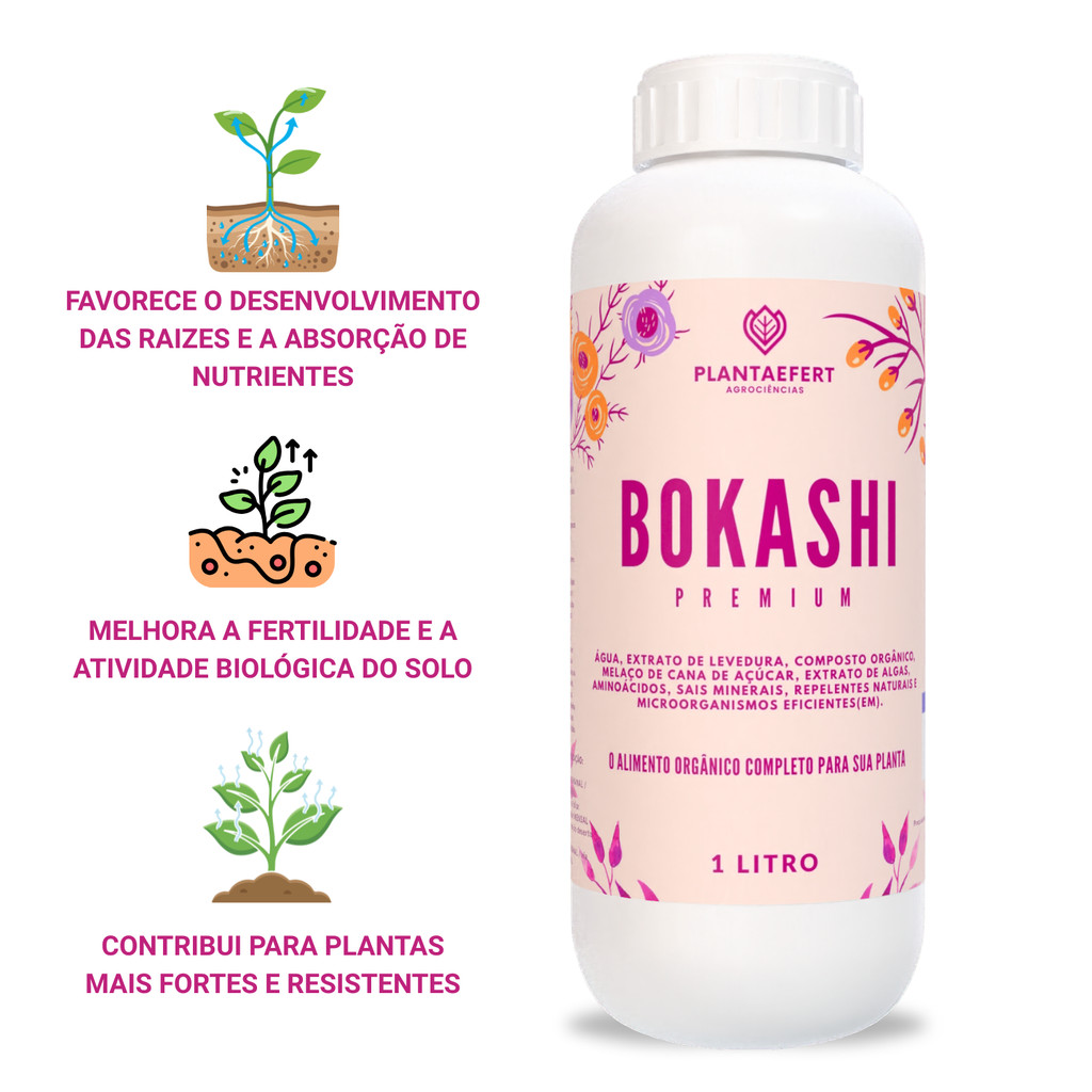 Adubo para Orquídeas Bokashi Adubo Orgânico 1L para Raízes Fortes e Floração - Para Crescimento e Floração