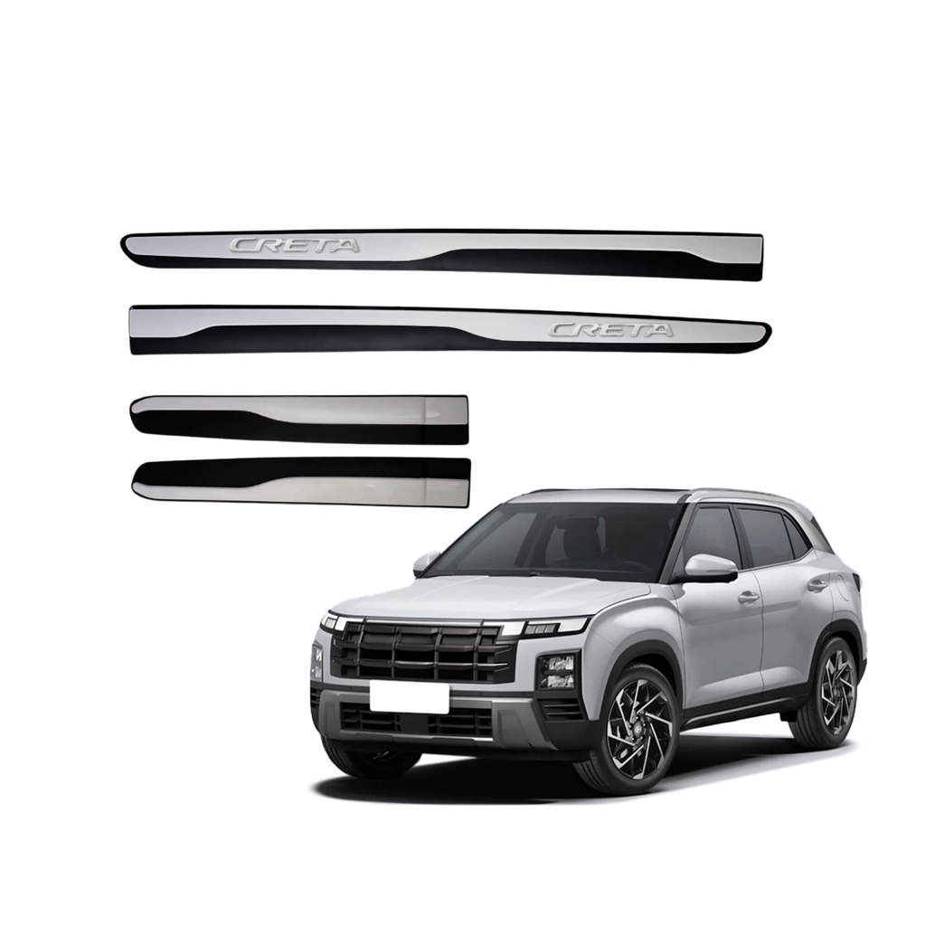 Friso tipo Original Bi-Color Cromo 4P Creta A partir de 2025 4 Peças Prata Brisk Grid - 1794C-PTA-I