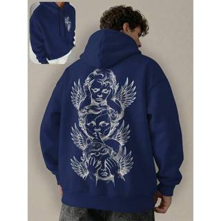 Moletom Masculino Anjos Querubins Dark Tattoo Style Estampa Costas Streetwear Aesthetic Envio Rápido