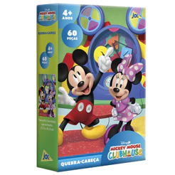 QUEBRA CABEÇA MICKEY 60 PEÇAS DISNEY TOYSTER PUZZLE DESENHO FILME MINNIE CASA JR MOUSE CLUB HOUSE JR