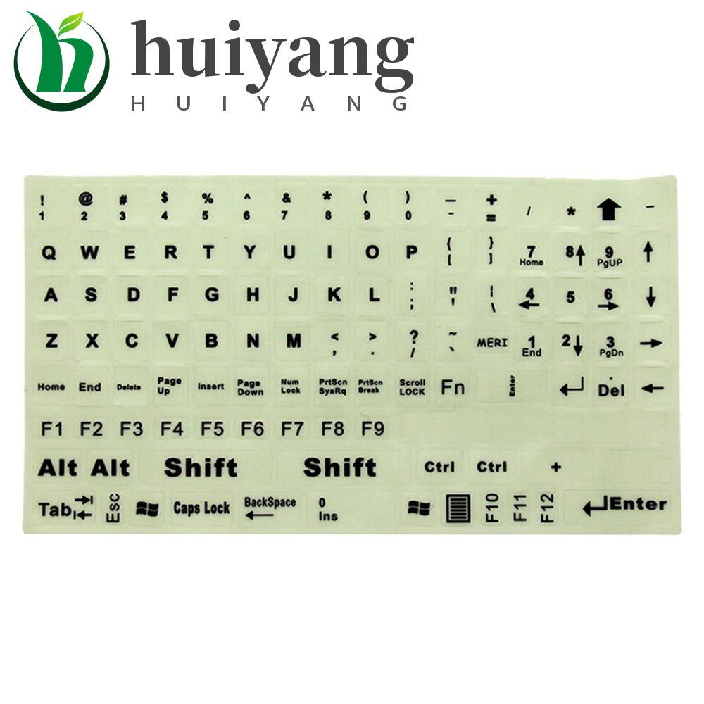 HUIYANG Capa Fluorescente Para Teclado Geral 1PC PC Laptop Inglês Luminoso Completo