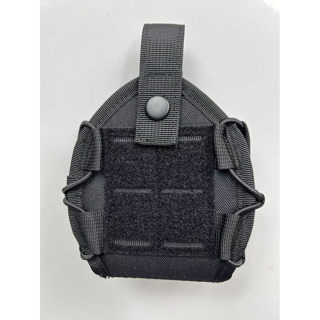Novo estilo tático dupla camada redonda algema saco molle única camada redonda pulseira saco clipe de plástico pode cola