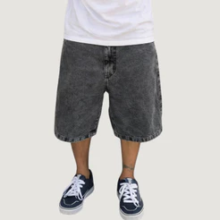 Bermuda Baggy Jeans Masculina Balão Streetwear Oversized