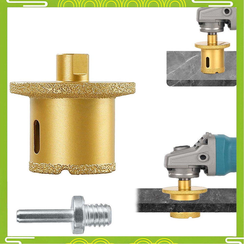 Broca dourada para bacia de 40 mm com haste de conexão M10 Rebarbadora elétrica Broca Universal