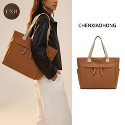 CHENXIAOHONG Bolsa tote feminina de lona com grande capacidade, bolsa de ombro elegante e sofisticada.