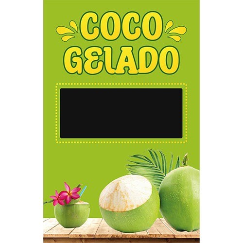 BANNER FAIXA I AGUA DE COCO I PREÇO  EDITÁVEL I 60X90