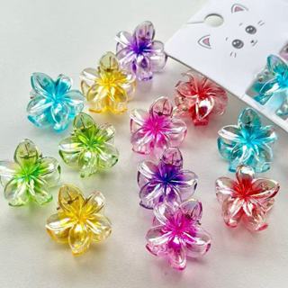 Kit 6 Grampo De Cabelo Frangipani Transparente-Punho De Flor Colorida Para Mulheres , Acessório De Resort De Praia em Oferta na Shopee