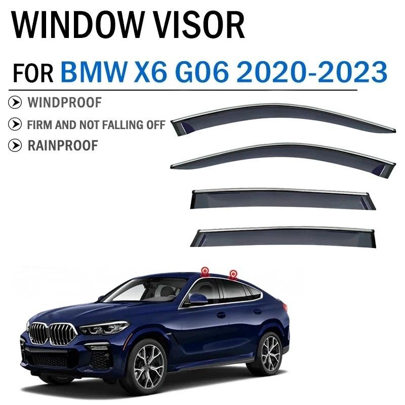 Para BMW X6 G06 2020-2023 Viseira Da Janela Do Carro Escudo De Chuva Defletores Toldo Guarnição Capa exterior-Estilo Ace