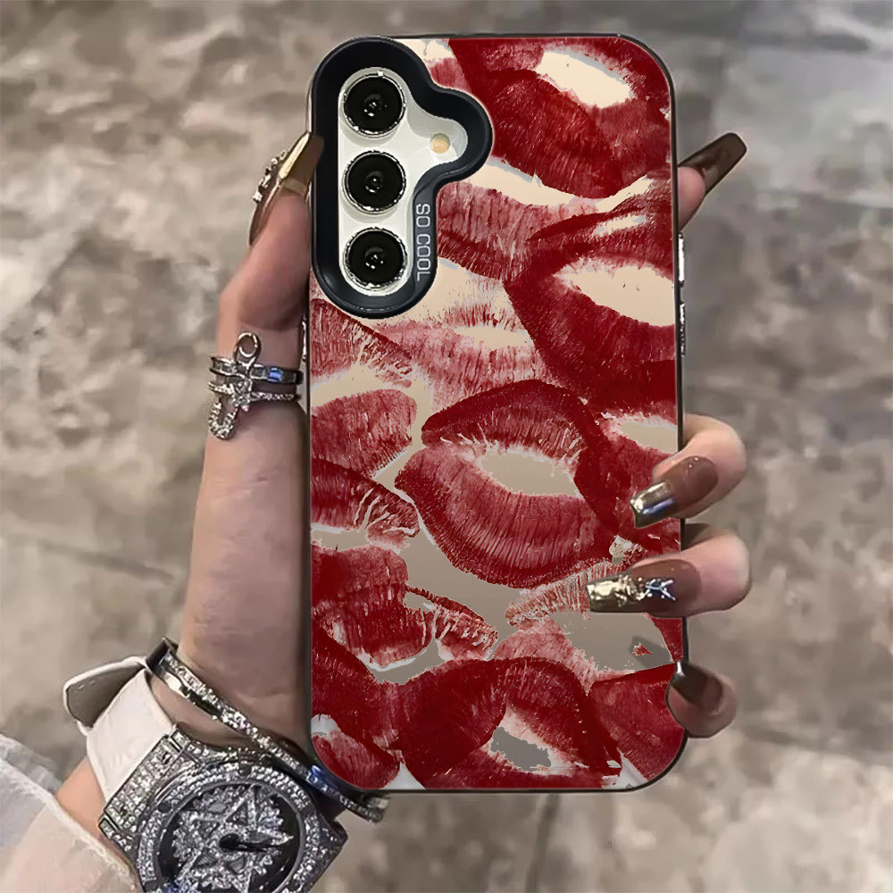 Capinha De Impressão Labial Para Samsung Galaxy A15 A32 A06 A12 A13 A14 A16 A23 A36 A52 S20 S21 S23 S24 FE ULTRA 4G 5G S