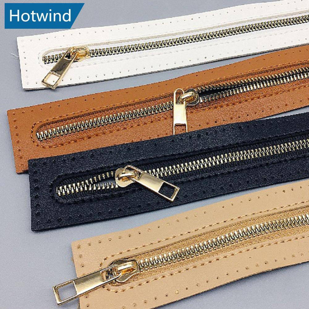 HW Multicolorido Couro Do Plutônio Costurado À Mão Zíper DIY Saco Artesanal Substituível Macio Modificação Acessório K4Q