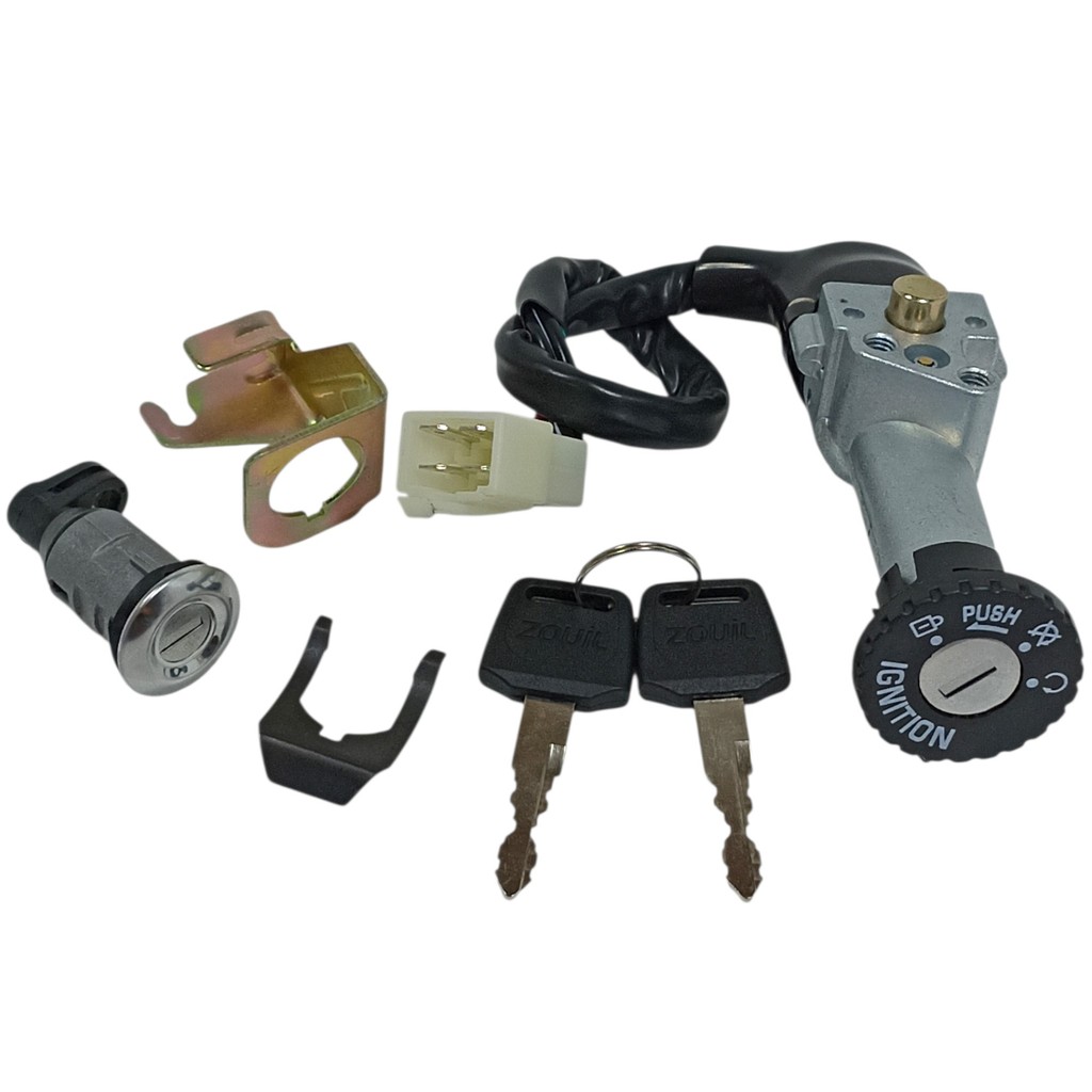 Kit Chave Ignição Com Trava Moto Jet 50 2012 a 2013 Jet 125 SS 2023 2024 2025