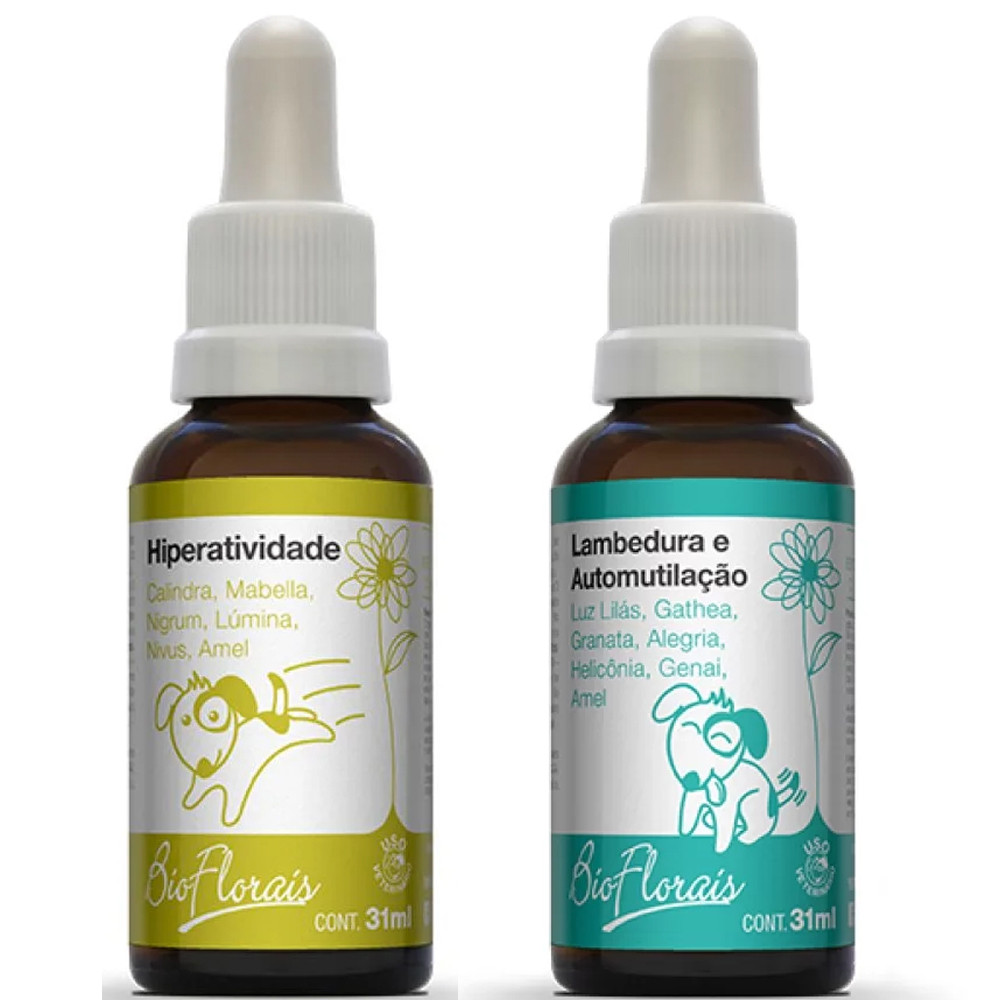 Kit Floral Cachorro Gato Hiperatividade e Lambedura e Automutilação BioFlorais Pet em Oferta na Shopee