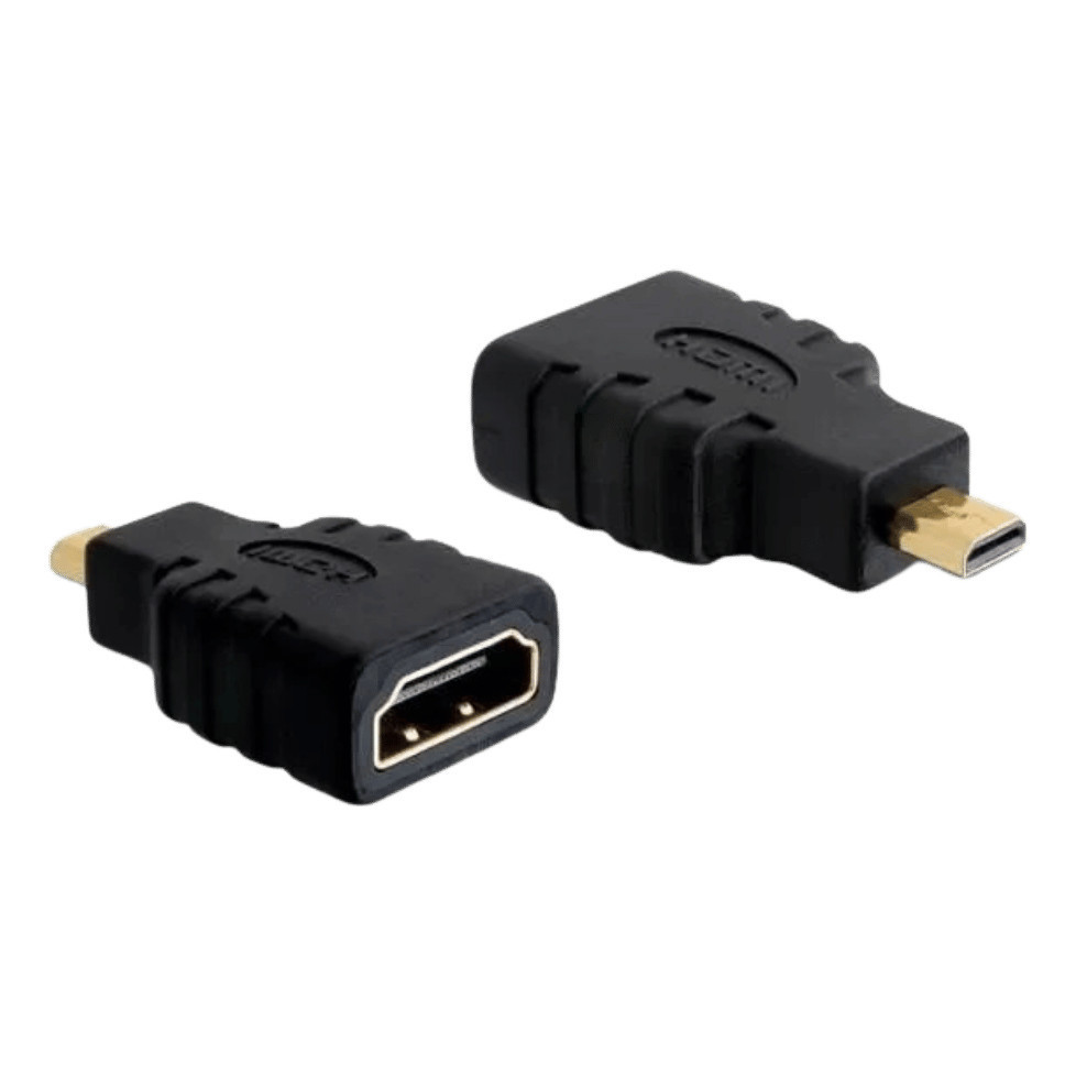 Adaptador Micro HDMI Macho para HDMI Fêmea Conversor de Vídeo
