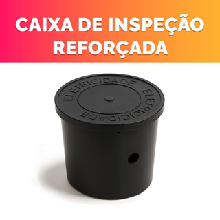 Caixa de Inspeção Aterramento com Tampa Redonda 23cm | Balde Passagem para Haste Solo Elétrica em Oferta na Shopee