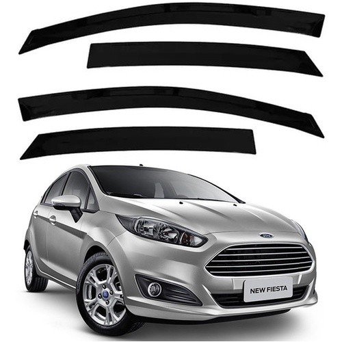 Super Defletor Calha de Chuva New Fiesta Hatch 2011 a 2019 4 Portas Ecoflex