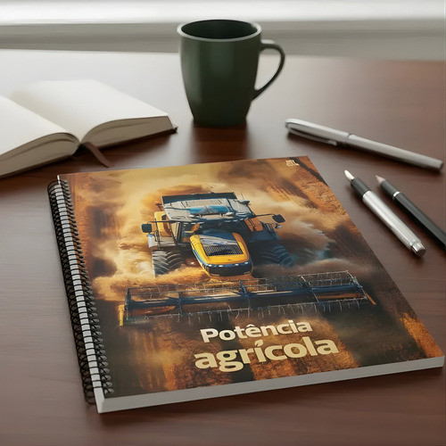 Caderno Animativa Potência Agrícola Marrom 1 Matéria 21cm Marrom