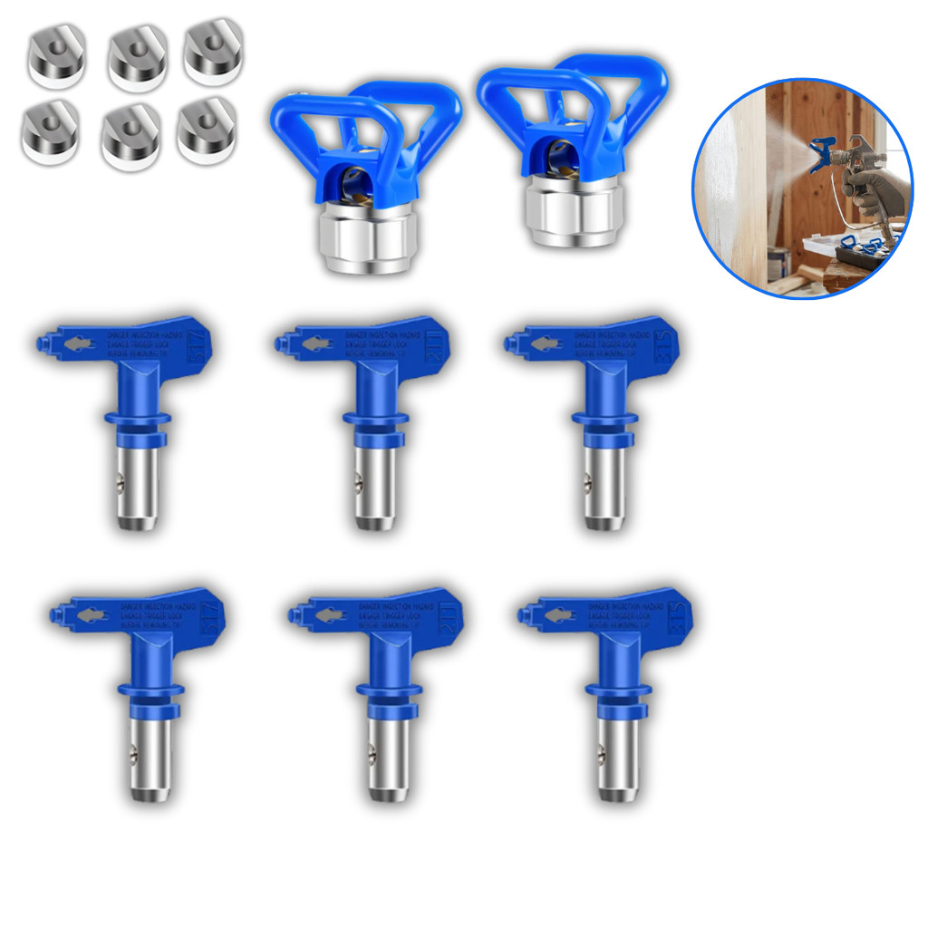 Kit 6 Bicos 211/315/417/515/517/523 e 2 Porta Bicos Para Pintura Airless · foto 2