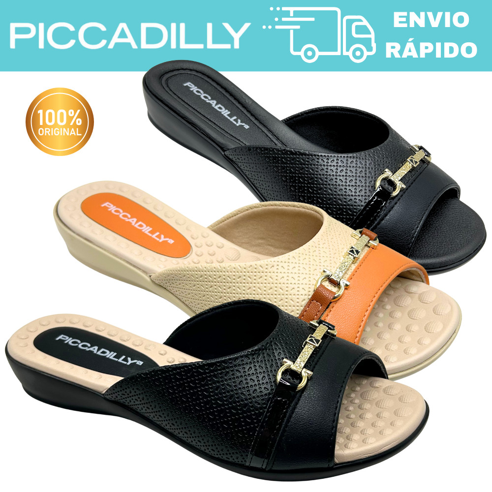 Tamanco Anabela Piccadilly 500404 Confortável com Design Prático e Estilo Casual