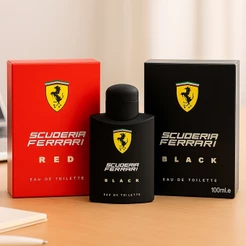 Kit 2 Perfume Ferrari Black e Red Masculino 100ml EDT Importado Longa Duração