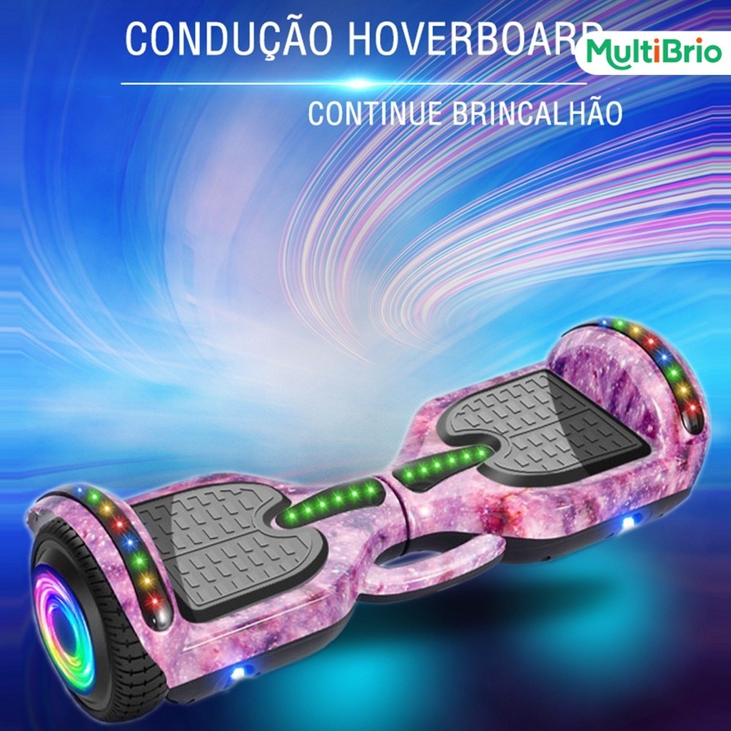 Overboard Infantil 6.5" Skate Elétrico com Caixa de Som Integrada e Bateria Durável