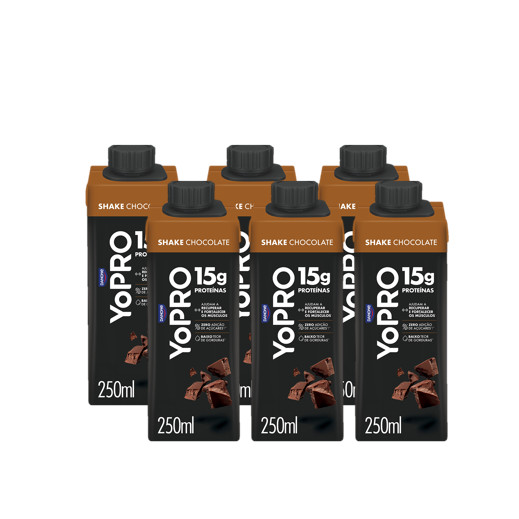 Kit 6 YoPRO Bebida Láctea UHT Choco 15g de proteínas 250ml em Oferta na Shopee
