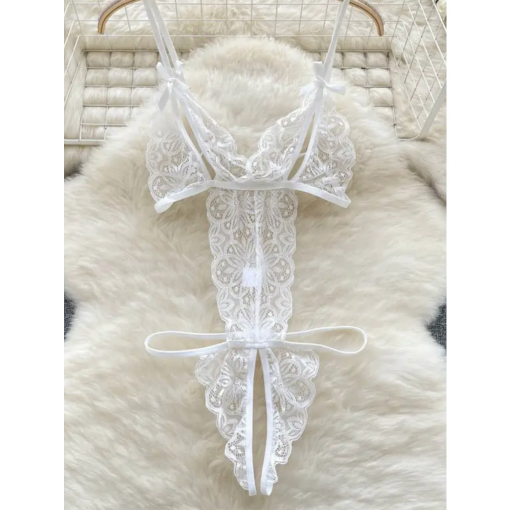 Body Sensual Com Abertura Lingerie Rendada