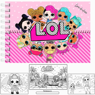Livro de Colorir Inspirado na BONECA LOL Capa Dura A5 50 Páginas 180g + Acetato em Oferta na Shopee