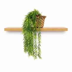 Planta Artificial Pendente C/ Vaso Cachepô Trançado Pronto