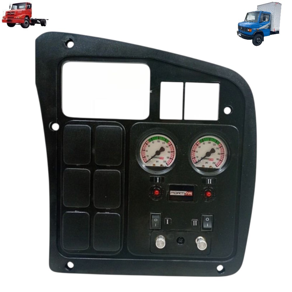 Painel Rodocalibrador Rodoar Calibragem Pneu Mercedes1620 Preto