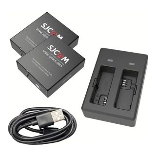 para Sjcam Sj11 Sj10 Kit2 Baterias e 1Carregador duplo   Capacidade da bateria 1300mah em Oferta na Shopee