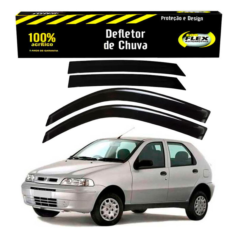 Jogo Calha Defletor Chuva Palio 1.0 1.3 4 Portas 2001 A 2003