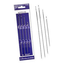Kit 4 Agulhas Longas Para Boneca de Pano Feltro e Artesanato Costura Manual