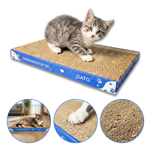 Arranhador Gato Papelão Protetor Sofá Unhas Cama Antistress Afiador Garras Rampa Felinos Brinquedo em Oferta na Shopee
