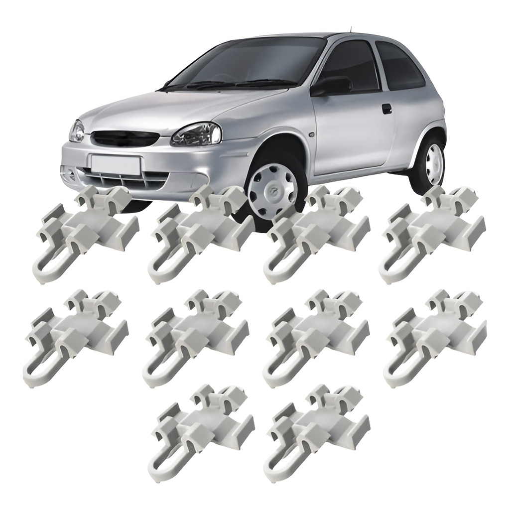 10 Grampos Spoiler Lateral Corsa Sedan 2004 2005 2006 2007