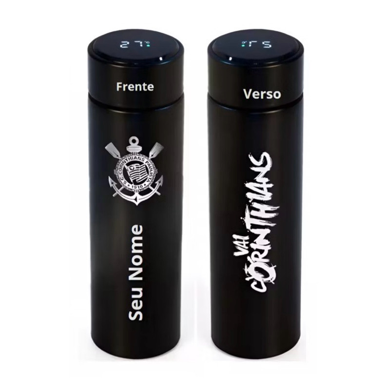 Garrafa Térmica  Vai Coringão com Led Termômetro Personalizada em Oferta na Shopee