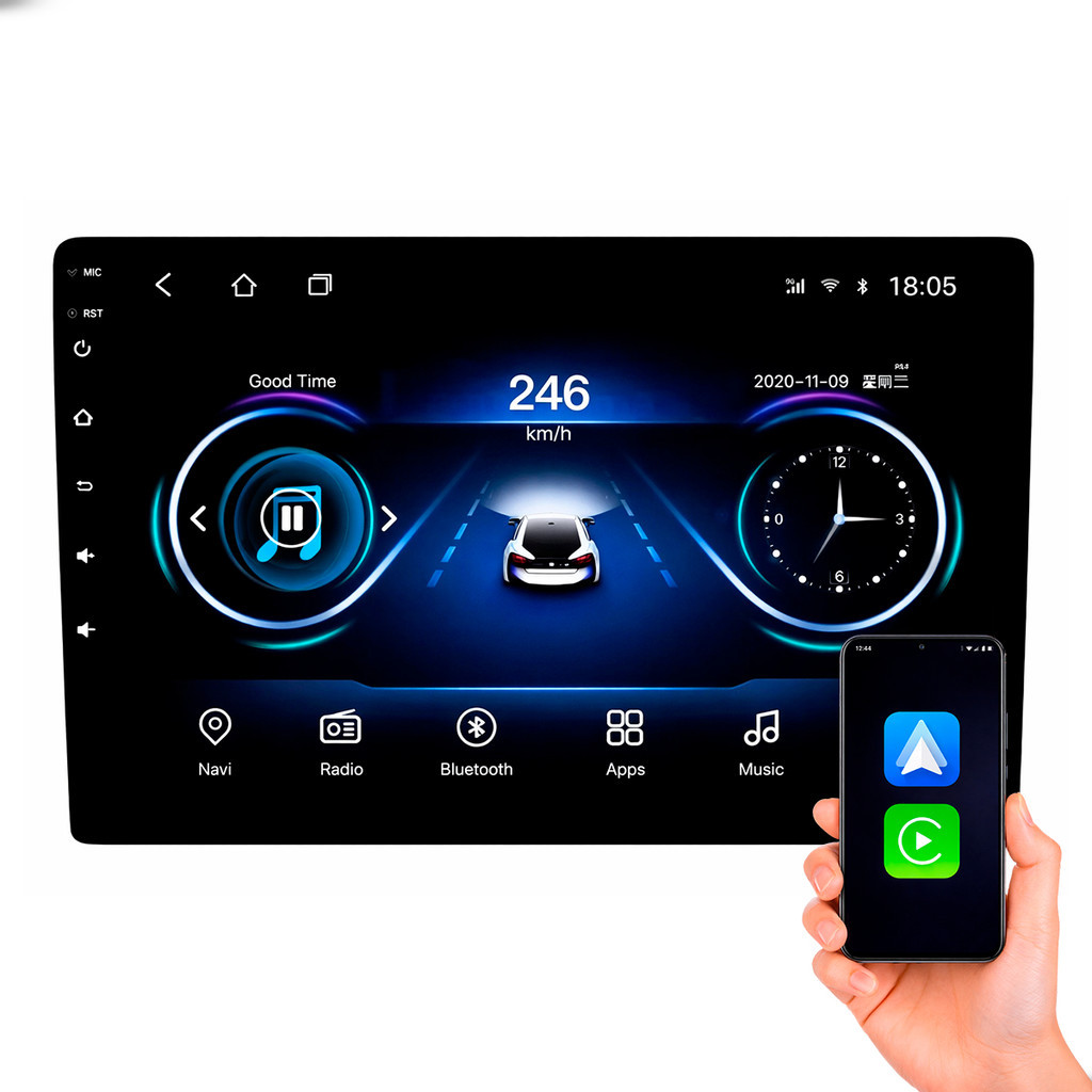 Central Multimídia KRC5010 9 Polegadas Android 13 Octacore CarPlay Espelhamento em Oferta na Shopee