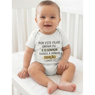 Body Bebê Temático O Senhor Ouviu Minha Oração Religião Fé Tamanho P M G GG em Oferta na Shopee